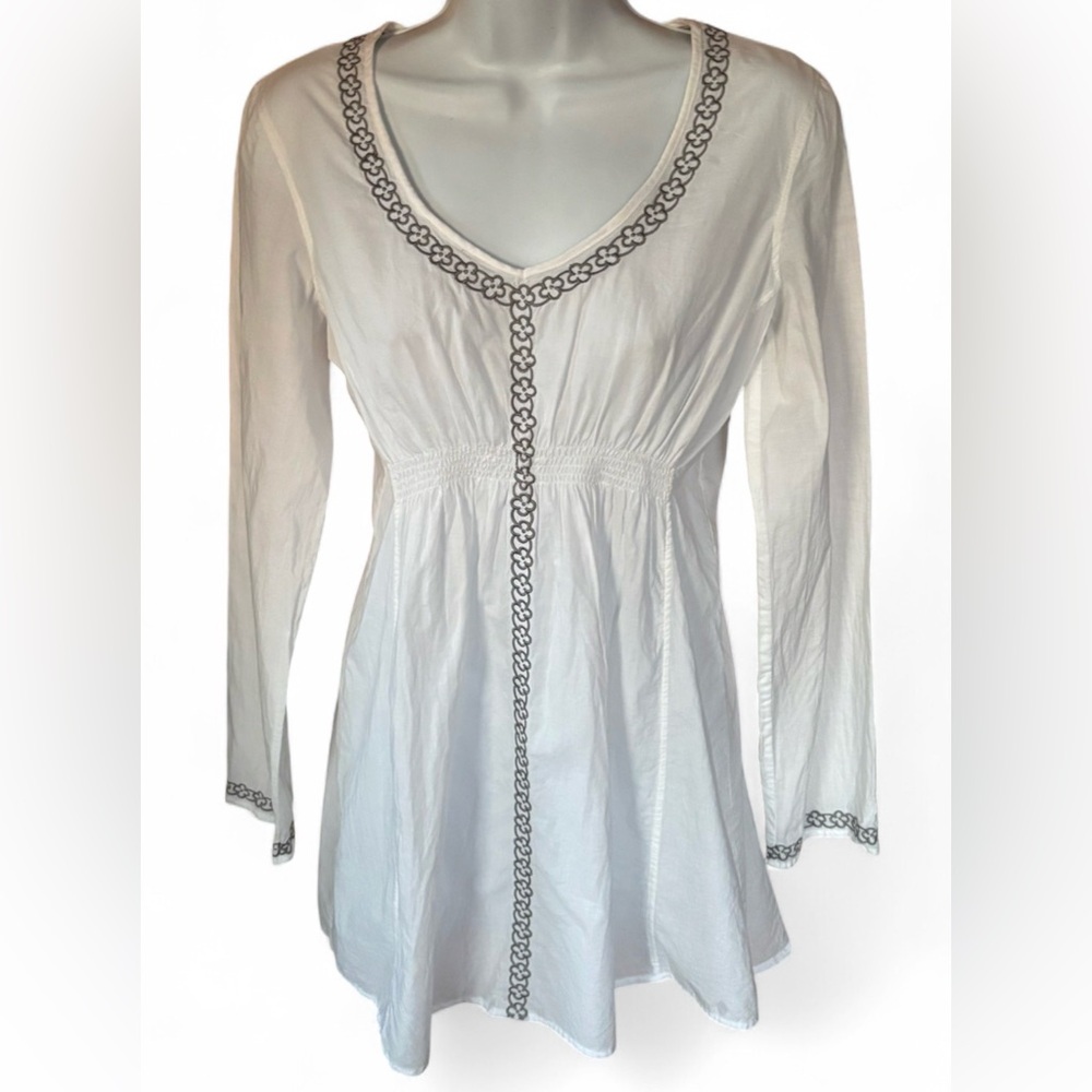 Sundance Women's Semi-Sheer Dress Floral Embroidery Sz 6 Light Flowy Boho Beach